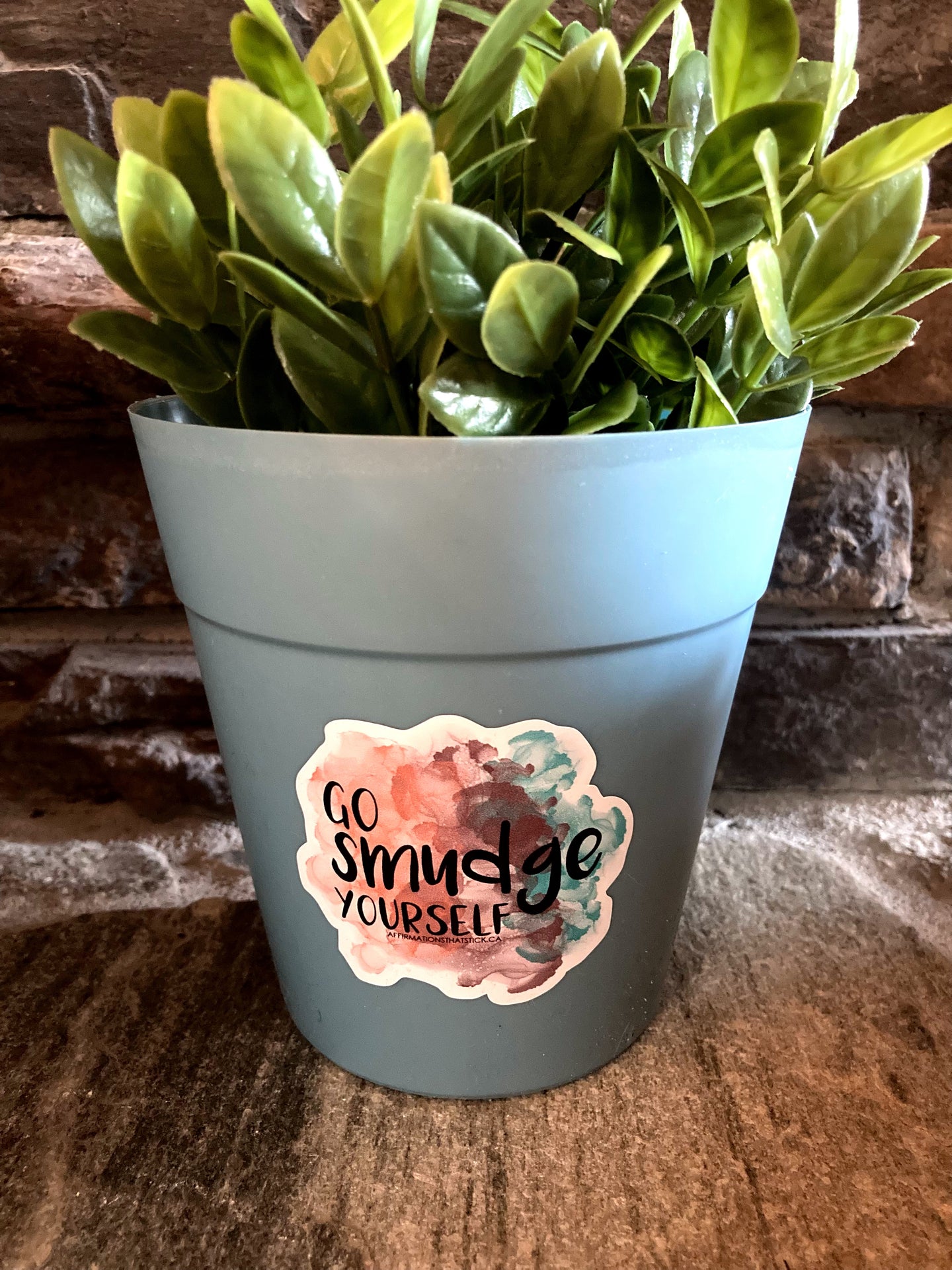 Go Smudge Yourself Affirmation Sticker-Affirmations That Stick CA